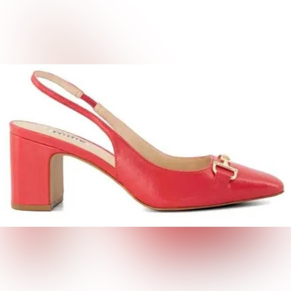 Dune London NWOT Leather “Detailed” Block Heel Slingback Pumps - Picture 13 of 13